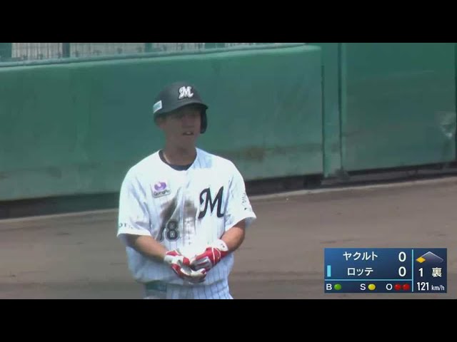 【ファーム】マリーンズ・西巻 完璧なスタートを切り、三盗成功!! 2021/5/30 M-S(ファーム)