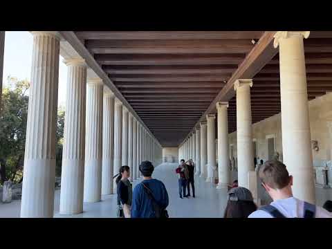 The Stoa of Attalos was a stoa or covered walkway in the Agora of Athens. - Athens Greece- ECTV