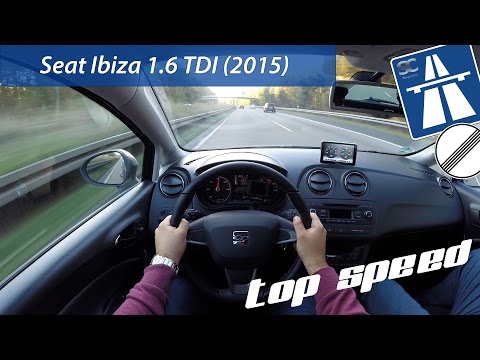 Seat Ibiza 1.6 TDI (2015) on German Autobahn - POV Top Speed Drive