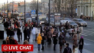 LIVE Nevskiy avenue St. Petersburg Russia Anichkov Palace Невский пр. Аничков дворец Санкт-Петербург
