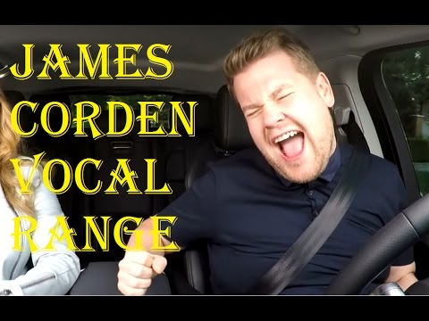 James Corden Full Vocal Range in Carpool Karaoke (G2-G#5)