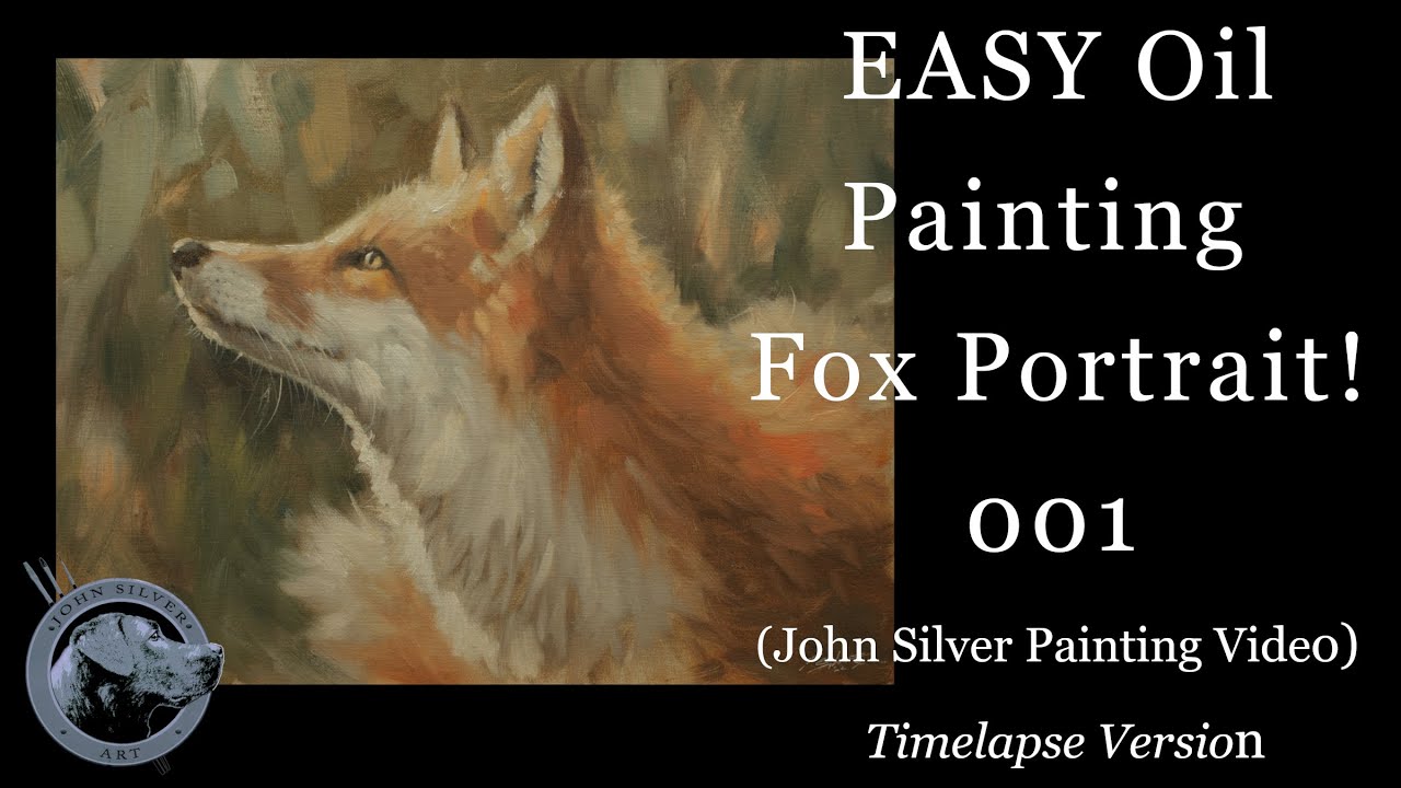 EASY Oil Painting Tutorial of a Fox Portrait!