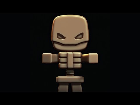 Minecraft Skeleton Fan Art Chibi Miniature 3D Printer Action Figure cartoon character