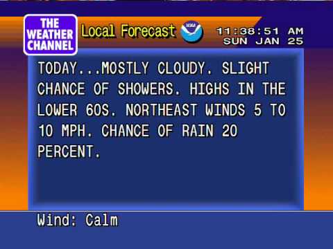 WeatherStar 4000 Emulator Clip: 01/25/09 11:38 AM