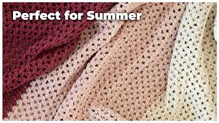 The Perfect Summer Crochet Blanket (Light, Airy, Easy)