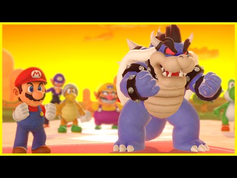 Mario and Dark Bowser Teammates in Super Mario Party!! (Domino Ruins) Master Difficulty CPUs
