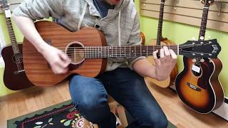 Video thumbnail for Guild USA M-20 All Solid Mahogany Acoustic Guitar at Basone Guitar Shop in Vancouver by BasoneGuitars
