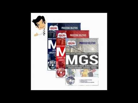 Apostilas do Seletivo MGS Minas 2016 - Diversos Cargos