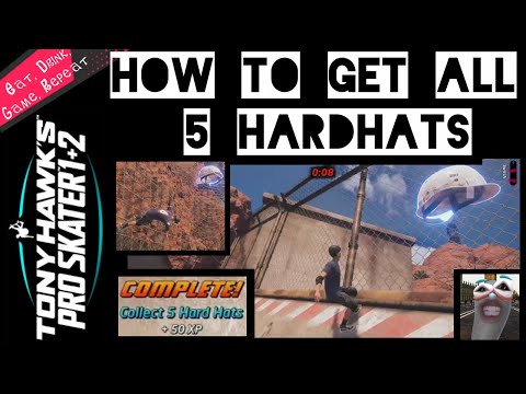 How to get all 5 HARDHATS on Tony Hawks Downhill Jam