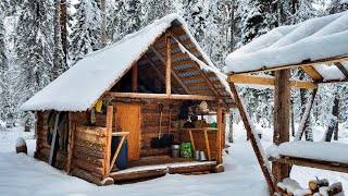 Winter OFF-GRID Living Challenge in a Log Cabin