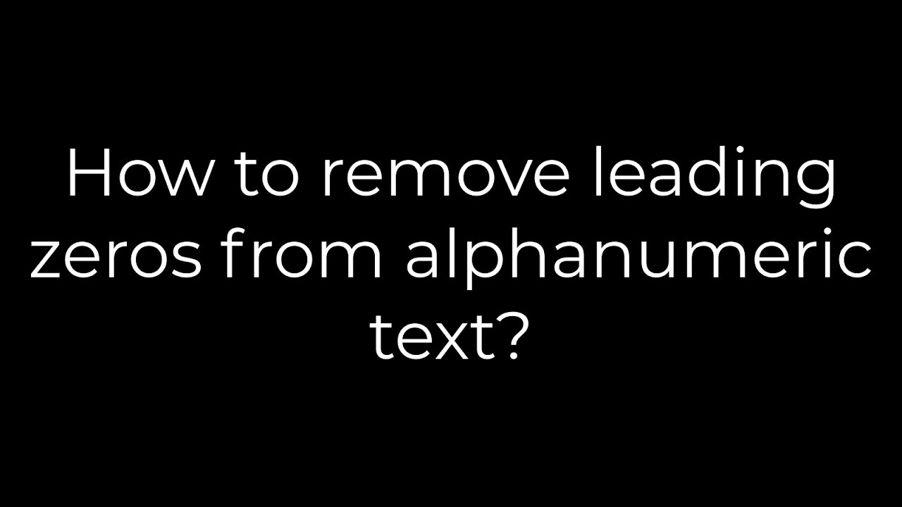 Java :How to remove leading zeros from alphanumeric text?(5solution)