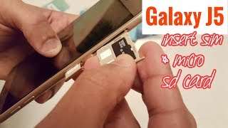 Samsung Galaxy J5 2017 Insert Sim Card & Micro SD Card