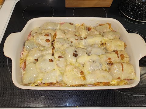 Chicken Cordon Bleu over Pasta! A new way to eat this, yum!