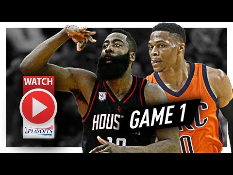 James Harden vs Russell Westbrook Game 1 MVP Duel Highlights (2017 Playoffs) Thunder vs Rockets