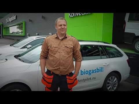 Testpiloten Erik Östergren kan tänka sig att byta till biogasbil
