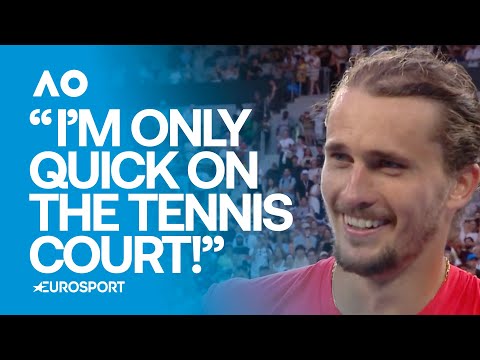 On-Court Interview: HILARIOUS Alexander Zverev & Andrea Petkovic engage in awkward moment 🤣