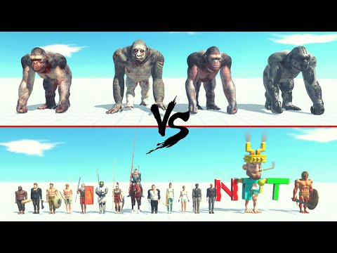 Goro The Giant Team Vs All Humans ARBS | Animal Revolt Battle Simulator