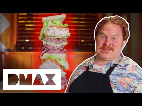 Casey quer conquistar um sanduíche Deli de 3 libras nas alturas! | Man V Food