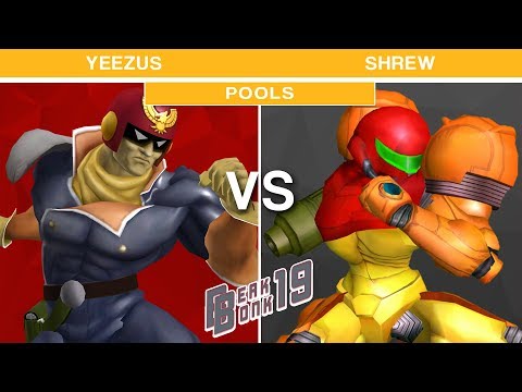 Beak Bonk 2019 - Yeezus (Captain Falcon) VS Shrew (Samus) Melee Pools