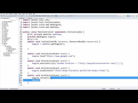 JavaFx Tutorial For Beginners 25   JavaFX WebView