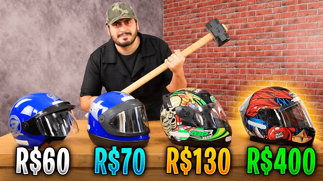 CAPACETE DE RICO VS CAPACETE DE POBRE, TESTE DE RESISTÊNCIA