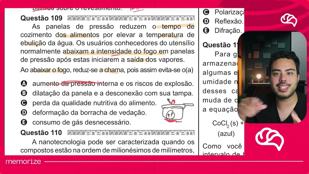 Resolução em Vídeo — Questão 109 ENEM 2020