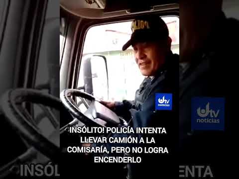 🚨 ¡MOMENTO INSÓLITO! POLICÍA INTENTA TRASLADAR CAMIÓN A LA COMISARÍA, PERO NO SABE CÓMO ENCENDERLO