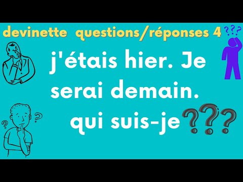 j'étais hier. Je serai demain. qui suis-je (devinettes avec réponses 4)