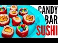 CANDY BAR SUSHI DIY How To Snickers M M S Twix Kit Kat Sushi