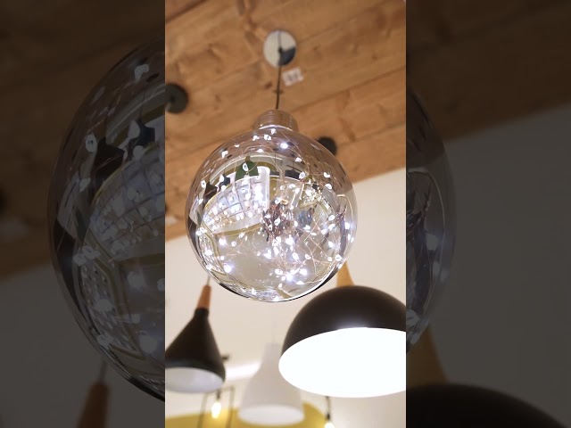 مصباح معلق زجاج ليد رمادي