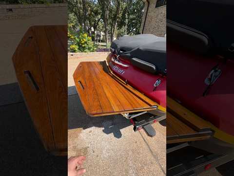 Teak Wood Swim Platform Easy Restoration to Look New Again #teakwood #surfboat #wakeboat #starbrite