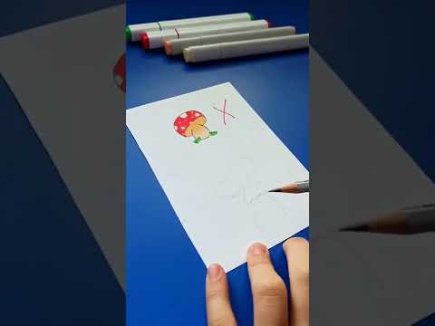Wrong vs Right. The second option is how to draw a fly agaric with more detaile 🍄🍂🍁 #tutorial