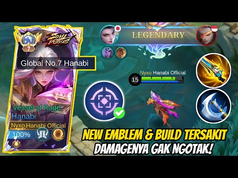 HANABI NEW EMBLEM MASTER ASSASSIN! HER DAMAGE IS UNBELIEVABLE! THE MOST PAINFUL BEST BUILD OF 202...