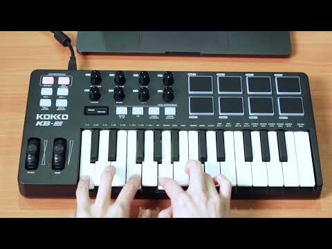 Using the arpeggiator of KOKKO KB-25 MIDI controller keyboard