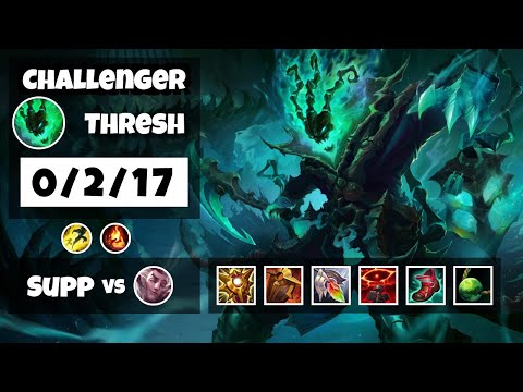 Thresh Challenger Gameplay S11 Replay 11.18 Support (0/2/17) - BR