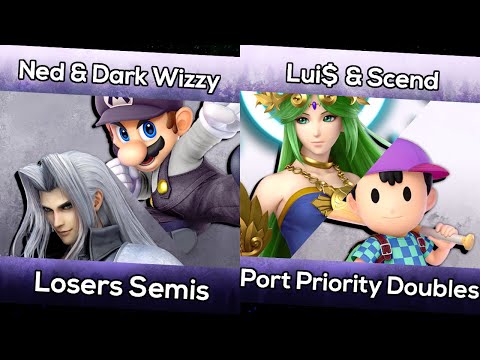 Ned / Dark Wizzy (Sephiroth, Mario) vs Lui$ / Scend (Palutena, Ness) - Port Priority 7 Losers Semis