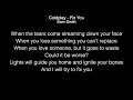 Sam Smith - Fix You Live Lyrics ( Coldplay )
