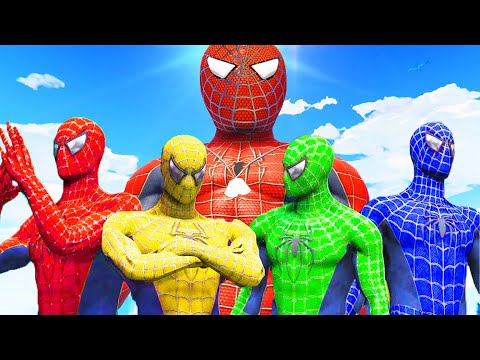 Spider-Man Universe | SPIDERMAN MUSCLE VS TEAM SPIDER-MAN - What If Battle Superheroes