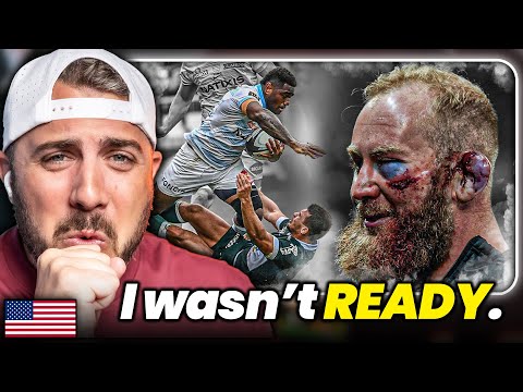 The Video That’ll Make You Love Rugby | American Reacts Brutal Hits & Skills