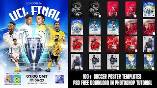 100+ Soccer Poster Templates PSD FREE DOWNLOAD in Photoshop Tutorial