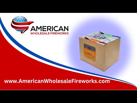 Cake - 42s Special White Brocade Crown to Silver Chry ... Available at American Wholesale Fireworks!