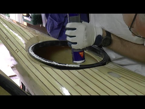 Installing hatches, rudder and deck lines on a DIY Kayak #145