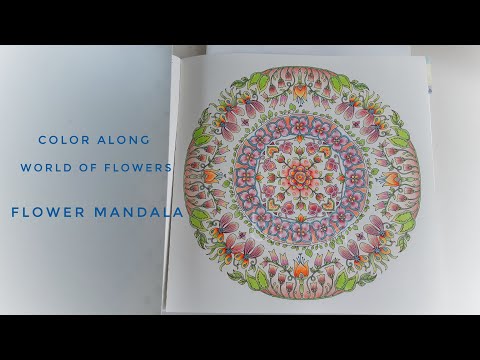 Get cozy & color summer mandala in World of Flowers