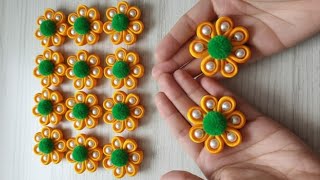 It's so Beautiful. Amazing Hand Embroidery Flower design idea. Super Hand Embroidery Flower design
