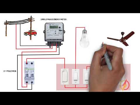 staircase wiring using two way switch with light animation video