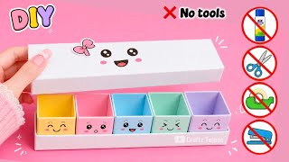 DIY Easy Origami Box |No Glue, No Scissors |Cute Paper Organizer | Paper Craft |School Project