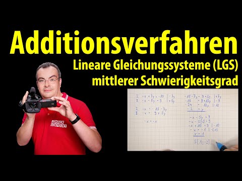 Addition Methods - Medium-Difficulty Exercises - Linear Systems of Equations | Lehrerschmidt