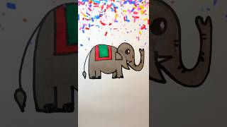 How to Draw an Elephant easy | Step by step Drawing for kids🐘