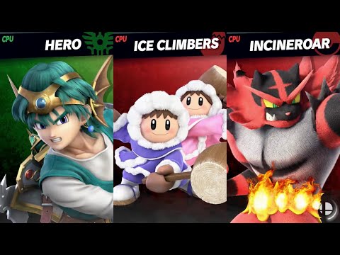 Super Smash Bros. Ultimate - Hero (Solo) vs. Ice Climbers & Incineroar