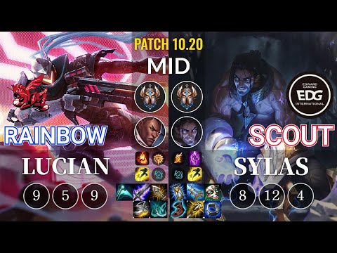 ahq Rainbow Lucian vs EDG Scout Sylas Mid - KR Patch 10.20